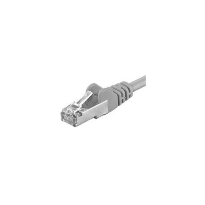 Patch kabel CAT6a S-FTP, RJ45-RJ45, AWG 26/7 15m šedá