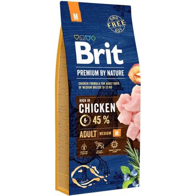 Brit Premium by Nature Adult M 15kg granule pro psy