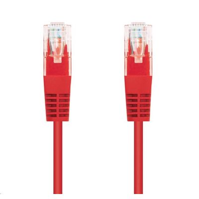 C-TECH kabel patch cord Cat5e, UTP, červená, 1m