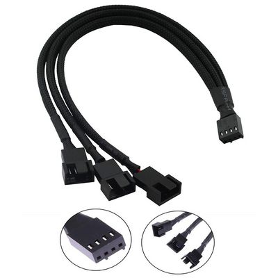 1stCOOL Fan PWM splitter, redukce pro ventilátory 1x 4pin PWM na 3x 4pin PWM