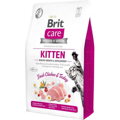 Brit Care Cat Grain-Free Kitten Healthy Growth & Development, 2kg granule pro koťata