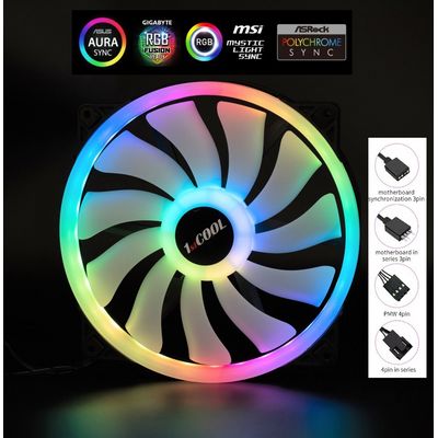 1stCOOL AURA EVO ARGB PWM Ring 20cm ventilátor