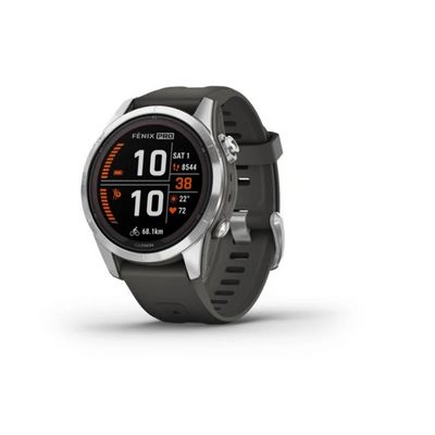 Garmin fenix7S Pro – Solar Edition, Silver / Black Band