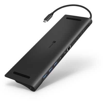 CONNECT IT USB-C dokovací stanice, 11v1 (2xHDMI), externí, antracitový