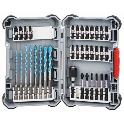 Bosch Sada 35 kusů Pick and Click spirálových vrtáků MultiConstruction a šroubovacích nástavců Impact Control (2.607.017.570)