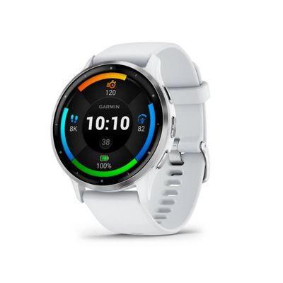 Garmin Venu 3, Silver/ White, silikonový řemínek