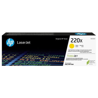 HP toner 220X (žlutý, 5500str.) pro LaserJet Pro 4202dn, 4202dw, MFP 4302dw, MFP 4302fdn, MFP 4302fdw