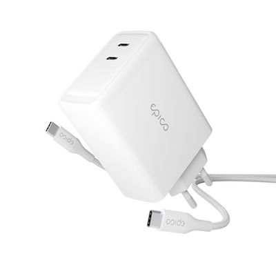 Epico 100W GaN Charger Bundle with 2m USB-C cable - bílá