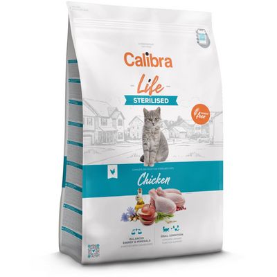 Calibra Cat Life Sterilised Chicken 6kg granule pro kastrované kočky