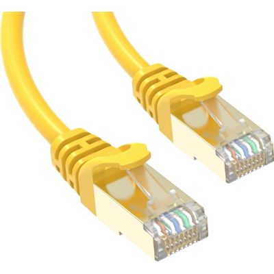 Conexpro slim patch kabel STP, CAT6A, 0.25m, žlutý