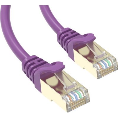 Conexpro slim patch kabel STP, CAT6A, 0.25m, fialový