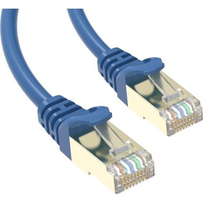 Conexpro slim patch kabel STP, CAT6A, 1m, modrý