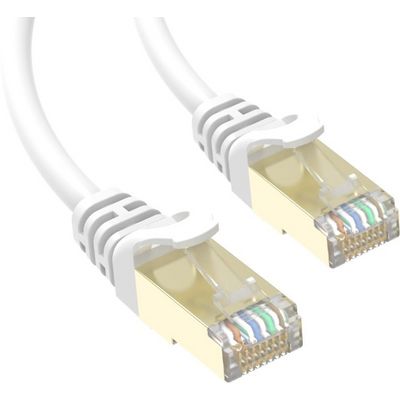 Conexpro slim patch kabel STP, CAT6A, 1m, bílý