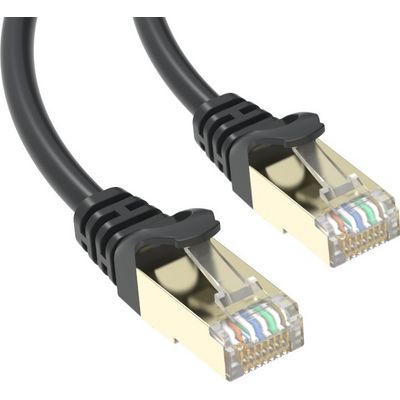 Conexpro slim patch kabel STP, CAT6A, 5m, černý