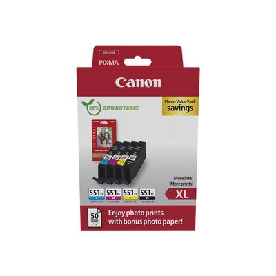 Canon CLI-551 XL C/ M/ Y/ BK Photo Value Pack