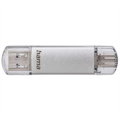 Hama Flash Pen Laeta, USB-C/USB-A 3.1, 64 GB, 40 MB/s, stříbrný