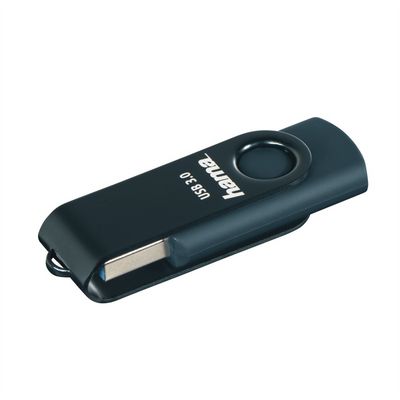 Hama USB 3.0 Flash Drive Rotate, 32 GB, 70 MB/s, petrolejová modrá