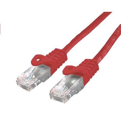 Kabel C-TECH patch cord Cat6, UTP, červený, 1m