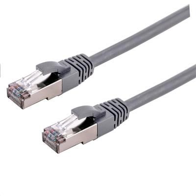 Kabel C-TECH patch cord Cat6a, S/FTP, šedý, 2m