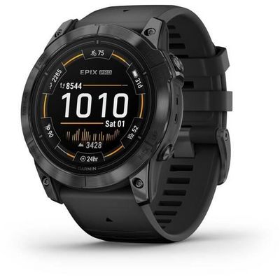 Epix Pro (Gen 2) – Standard Edition | 51 mm Gray/ Black Silicone Band