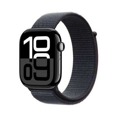 Apple Watch Series 10 GPS 42mm Jet Black Aluminium Case with Ink Sport Loop (MWWG3QC/A)