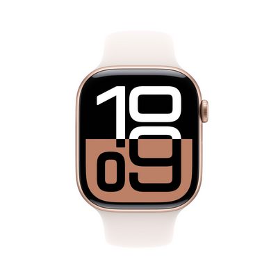 Apple Watch Series 10 GPS 42mm Rose Gold Aluminium Case with Light Blush Sport Band - M/L (MWWJ3QC/A)