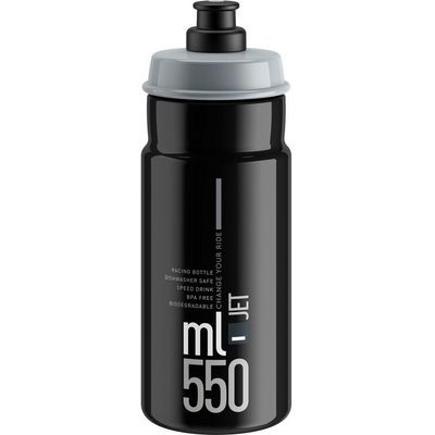 Lahev Elite Jet 550ml, černá/šedé logo