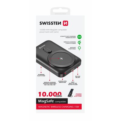 SWISSTEN powerbank PD 20W 10000 mAh (kompatibilní s MagSafe)