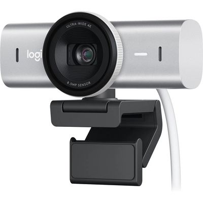 Logitech MX Brio 4K Ultra HD Webcam, Pale Grey