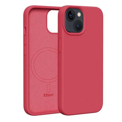 Silikonové TPU pouzdro Etteri Mag pro iPhone 14 raspberry