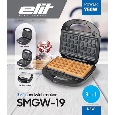 ELIT SMGW-19, 3v1 Multifunkční sendvičovač