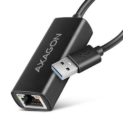 AXAGON ADE-AR, USB-A 3.2 Gen 1 - Gigabit Ethernet síťová karta, Realtek 8153, auto instal - rozbalené / použité