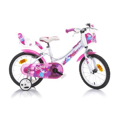 Dino bikes 166 RSN FAIRY Bílá, růžový potisk 16