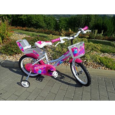 Dino bikes 166 RSN FAIRY Bílá, růžový potisk 16