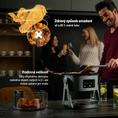 Lauben Glass&Grill Air Fryer 3in1 5500BG - horkovzdušná fritéza