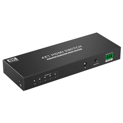 PremiumCord HDMI switch 4:1 s podporou rozlišení 8K@60Hz,4K@120Hz, 1080P, HDR, s ovládáním tlačítkem a dálkovým ovladačem - rozbalené / použité