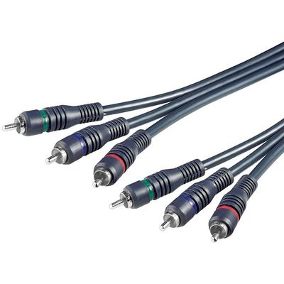 PremiumCord Kabel 3x CINCH-3x CINCH M/M 5m HQ