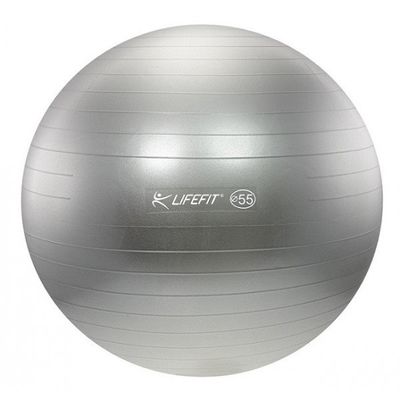 LifeFit Anti-Burst 55 cm, stříbrný gymnastický míč