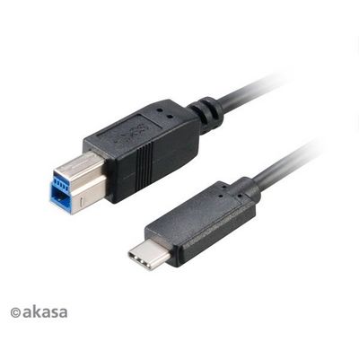 Akasa kabel USB 3.1 Type-C na Type-B, 1m - rozbalené / použité