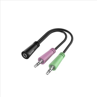 Hama headset redukce jack 3,5 mm 4pól. na 2x jack vidlici (200351) - rozbalené / použité